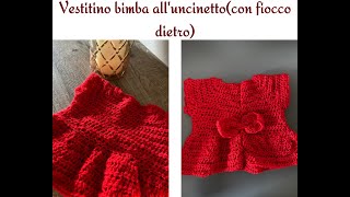 Vestitino bimba alluncinettoTUTORIAL FACILE E VELOCE PER PRINCIPIANTINO CUCITURE [upl. by Annelise]