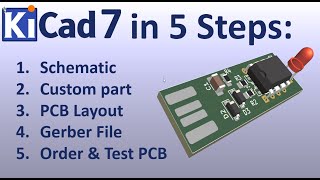 KiCAD 7 PCB Layout in 5 steps [upl. by Tnerb665]