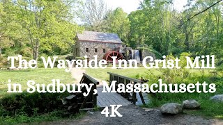 The Wayside Inn Grist Mill in Sudbury Massachusetts  4K [upl. by Aeriel61]