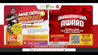 LIVE MALAM ANUGERAH DHANAPURA AWARD amp MAS DITO AWARD  DISKOMINFO KABUPATEN KEDIRI  2092024 [upl. by Eisnyl]