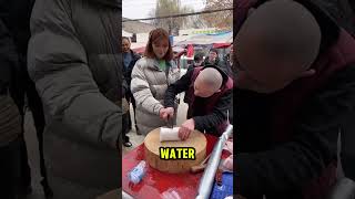 This Man Demonstrates The Sharpness of The Knife Hes Selling 😱 [upl. by Aenit]