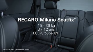 RECARO Milano Seatfix Comment installer le siègeauto correctement [upl. by Saimerej516]