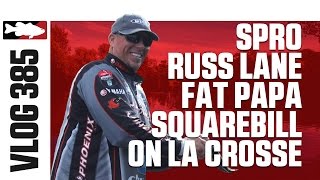 Russ Lane Fishing the Spro Fat Papa Squarebill on La Crosse  TW VLOG 385 [upl. by Mailli]