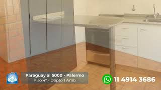 Paraguay al 5000  Piso4°  Palermo  Depto 1 Ambiente [upl. by Dett]