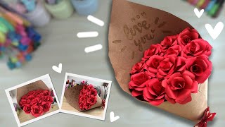 REGALO MUY FÁCIL Y ECONÓMICO ♥️ RAMO DE FLORES DE PAPEL [upl. by Drain794]