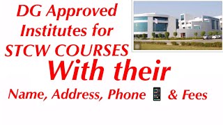 Stcw Courses Institutes DG Approved [upl. by Porche]