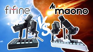 Fifine vs Maono  The Better Mic Company ft Maono PD200x Maono PD400x Fifine AM8 Fifine Tank 3 [upl. by Malvino]