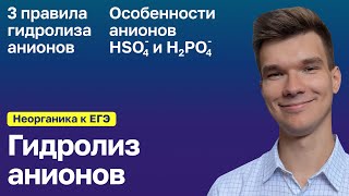 239 Гидролиз анионов  Неорганика к ЕГЭ  Георгий Мишуровский [upl. by Lleon]