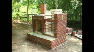 brick smokehouse construction [upl. by Esaj]