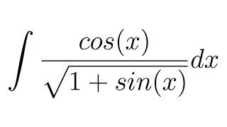 Integral of cosxsqrt1sinx substitution [upl. by Kirch552]