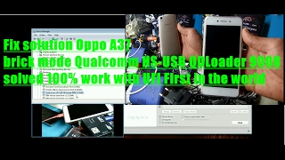 Fix solution Oppo A37 brick mode Qualcomm HSUSB QDLoader 9008 solved 100 work with UFI [upl. by Nilyram779]