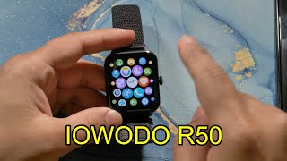 IOWODO R50 watch Smart Watch for Men Women Voice Assistant 185quotFitness Watch with MakeAnswer Call [upl. by Ethan]