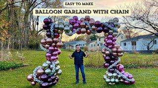 Organic Balloon Garland with balloon chain Ubackdropcom [upl. by Manthei]