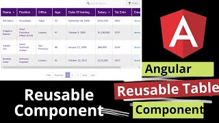 Reusable Table Component in Angular  Reusable Component Angular [upl. by Weihs]