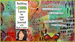 Gel Press Art Journaling with Kate Crane Part 2 [upl. by Aramoy]