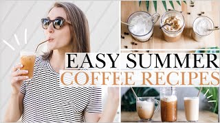 FAVORITE SUMMER COFFEE RECIPES ☀️  Healthy amp Easy Dupes for your favorite drinks [upl. by Januarius740]