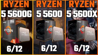 Ryzen 5 5600G vs Ryzen 5 5600 vs Ryzen 5 5600x RX 7800 xt [upl. by Ayital]