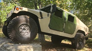 2 Inch Body Lift Install on Humvee With 40 Inch Tires [upl. by Anilev140]