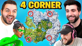 The 4 CORNER Challenge in Fortnite Chapter 5 [upl. by Leshia]