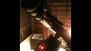 Homemade Arduino GEM goto telescope mount slew test [upl. by Ainuj269]