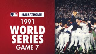 1991 World Series Game 7 Braves vs Twins  MLBAtHome [upl. by Carmencita]