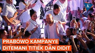 Momen Prabowo Kampanye Bareng Titiek Soeharto dan Didit [upl. by Avehsile69]