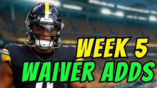 Week 5 Waiver Wire Gems amp Dream or Stream Is Mahomes Still Elite [upl. by Nnylecoj769]