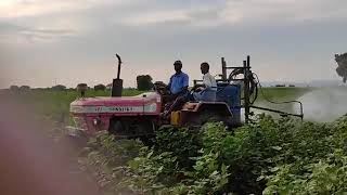 Spraying insecticides in cotton field [upl. by Nyrahtak306]