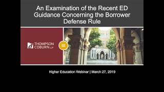 Guidance on Borrower Defense Regulations [upl. by Notneb]