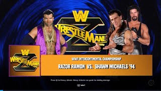 WWE 2K24 Wrestlemania X Razor VS Michaels [upl. by Fretwell93]