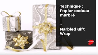 Technique  Papier cadeau marbré [upl. by Meeka]