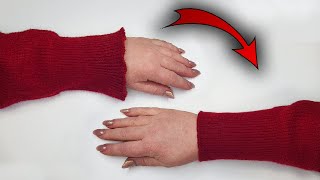 💥How to INVISIBLE fix a stretched sweater elastic band [upl. by Zildjian]