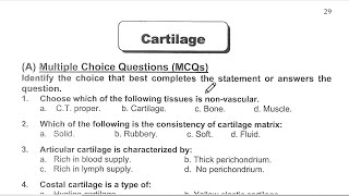 Cartilage MCQ  Histology  دعبدالوهاب [upl. by Niamrahc]