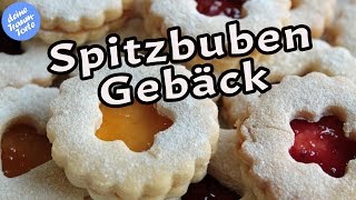 Plätzchen backen  Spitzbuben Gebäck  Plätzchenrezepte  Kekse backen [upl. by Dirgis]