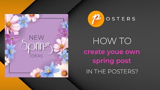 How to create your own SPRING POST in the Posters app  Animated Instagram Post  Tutorial [upl. by Arahk]