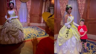 Meeting Princess Tiana Meet amp Greet in The Magic Kingdom at Disney World [upl. by Nnaitsirk387]