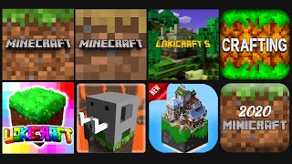 Lokicraft VS Minecraft PE 118 BETA VS Minecraft Trial VS Lokicraft 5 VS other mcpe copy games [upl. by Stanzel704]