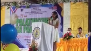 Grade 6 Valedictory speech 2022Tagalog speechMarbel 5 Central Elementary School Pingkiss tv [upl. by Mungovan]