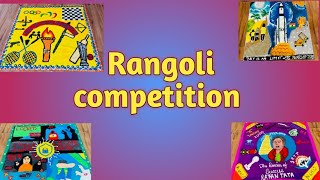 Theme Based RangoliRangoli Competition Diwali Celebrationrangoli diwali themerangolicompetition [upl. by Elletsyrc]