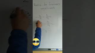 Resta de dos fracciones negativas aritmética matemáticas maths [upl. by Nallij]