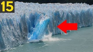 15 Largest Glacier Calving Breakoffs [upl. by Naahsar806]