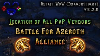 PvP Gear Mark of Honor Vendors Battle for Azeroth WoW 2024 [upl. by Albarran182]