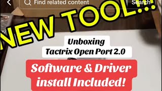 Unboxing Tactrix open port 20 w software amp driver installation for PCM flash amp Ecm flash [upl. by Dirgis]