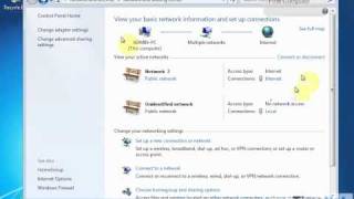 How to Share Internet Connection in Windows7 CpocLab  Live Networking training in India [upl. by Dualc]