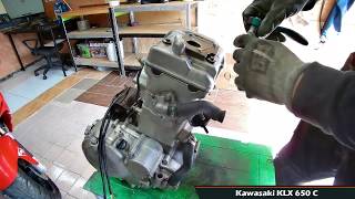 How to maintenance Kawasaki KLX650C Part 1 [upl. by Rimhsak583]