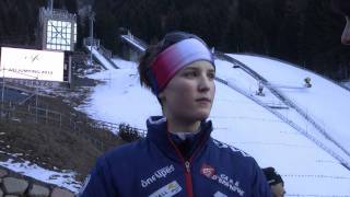 Coline Mattel  Interview  World Cup weekend in Val di Fiemme [upl. by Dimmick]