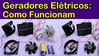 GERADORES DE ENERGIA ELÉTRICA COMO FUNCIONAM [upl. by Kylen]