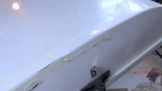 Hints amp Tips Basic Gelcoat Repair to Laser Transom [upl. by Ahsrav501]