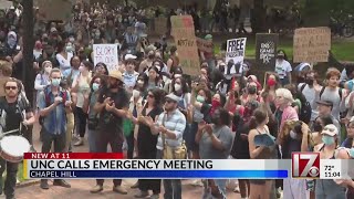 UNC Chapel Hill calls emergency meeting amid proPalestinian protests [upl. by Juieta]