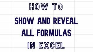 How to show and reveal formulas in Excel video excel showformulas exceltips exceltricks [upl. by Sudderth302]